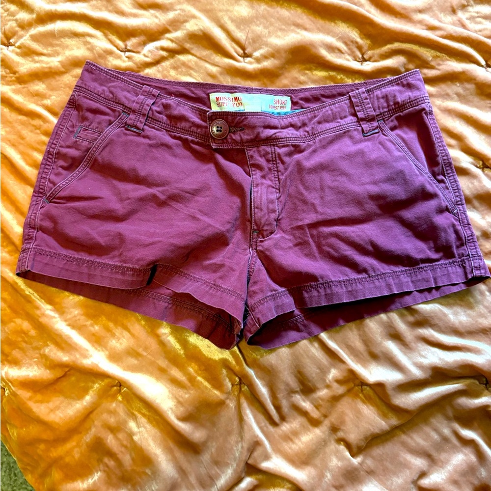 Mossimo Supply Co. Chino Shorts Lowest Rise 90s 100% Cotton Vintage Preppy
